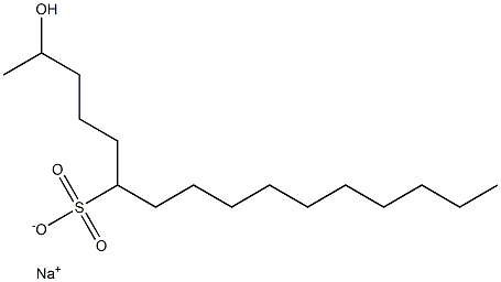 2-Hydroxyhexadecane-6-sulfonic acid sodium salt Struktur