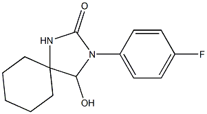 3-(p-Fluorophenyl)-4-hydroxy-2-oxo-1,3-diazaspiro[4.5]decane Struktur