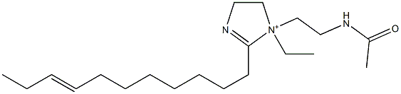 1-[2-(Acetylamino)ethyl]-1-ethyl-2-(8-undecenyl)-2-imidazoline-1-ium Struktur