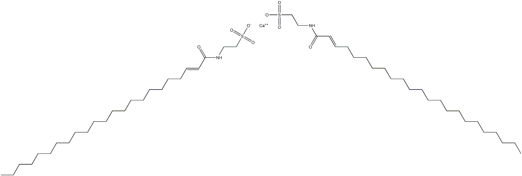 Bis[N-(1-oxo-2-tricosen-1-yl)taurine]calcium salt Struktur