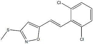 5-[(E)-2-[2,6-Dichlorophenyl]vinyl]-3-(methylthio)isoxazole Struktur