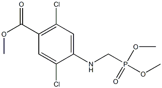 [[[2,5-Dichloro-4-(methoxycarbonyl)phenyl]amino]methyl]phosphonic acid dimethyl ester Struktur