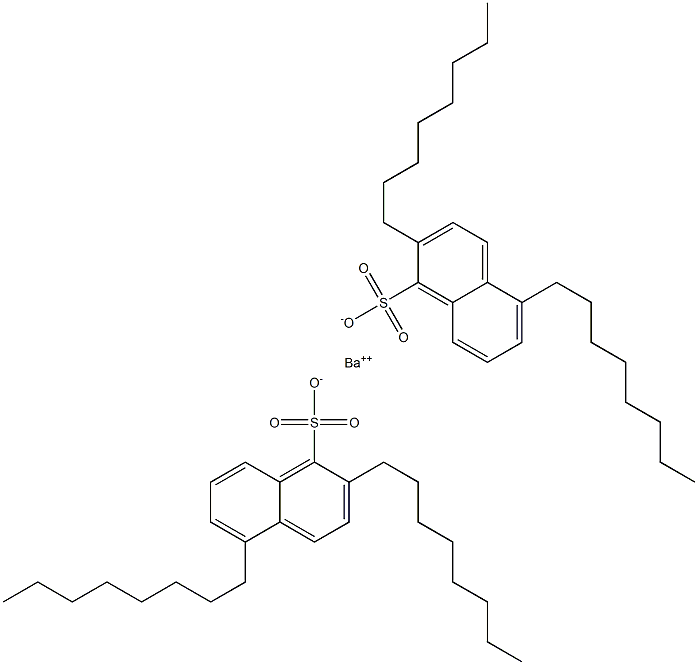 Bis(2,5-dioctyl-1-naphthalenesulfonic acid)barium salt Struktur