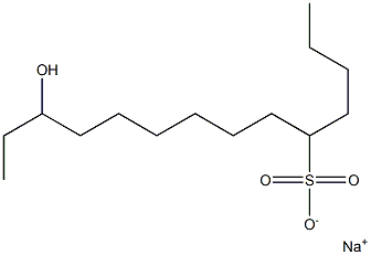 12-Hydroxytetradecane-5-sulfonic acid sodium salt Struktur