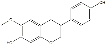 3-(4-Hydroxyphenyl)-6-methoxy-3,4-dihydro-2H-1-benzopyran-7-ol Struktur