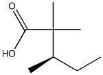 [R,(+)]-2,2,3-Trimethylvaleric acid Struktur