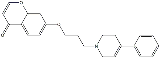 7-[3-[(1,2,3,6-Tetrahydro-4-phenylpyridin)-1-yl]propyloxy]-4H-1-benzopyran-4-one Struktur