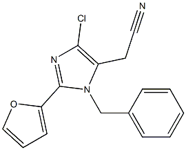 1-Benzyl-2-(2-furyl)-4-chloro-1H-imidazole-5-acetonitrile Struktur