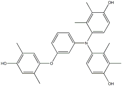 N,N-Bis(4-hydroxy-2,3-dimethylphenyl)-3-(4-hydroxy-2,5-dimethylphenoxy)benzenamine Struktur