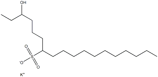 3-Hydroxyoctadecane-7-sulfonic acid potassium salt Struktur