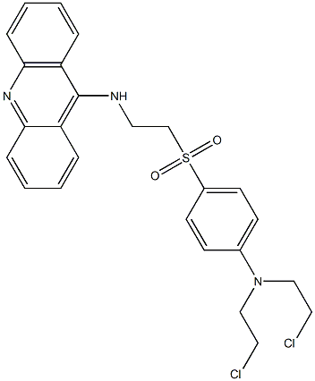 9-[2-[4-[Bis(2-chloroethyl)amino]phenylsulfonyl]ethylamino]acridine Struktur