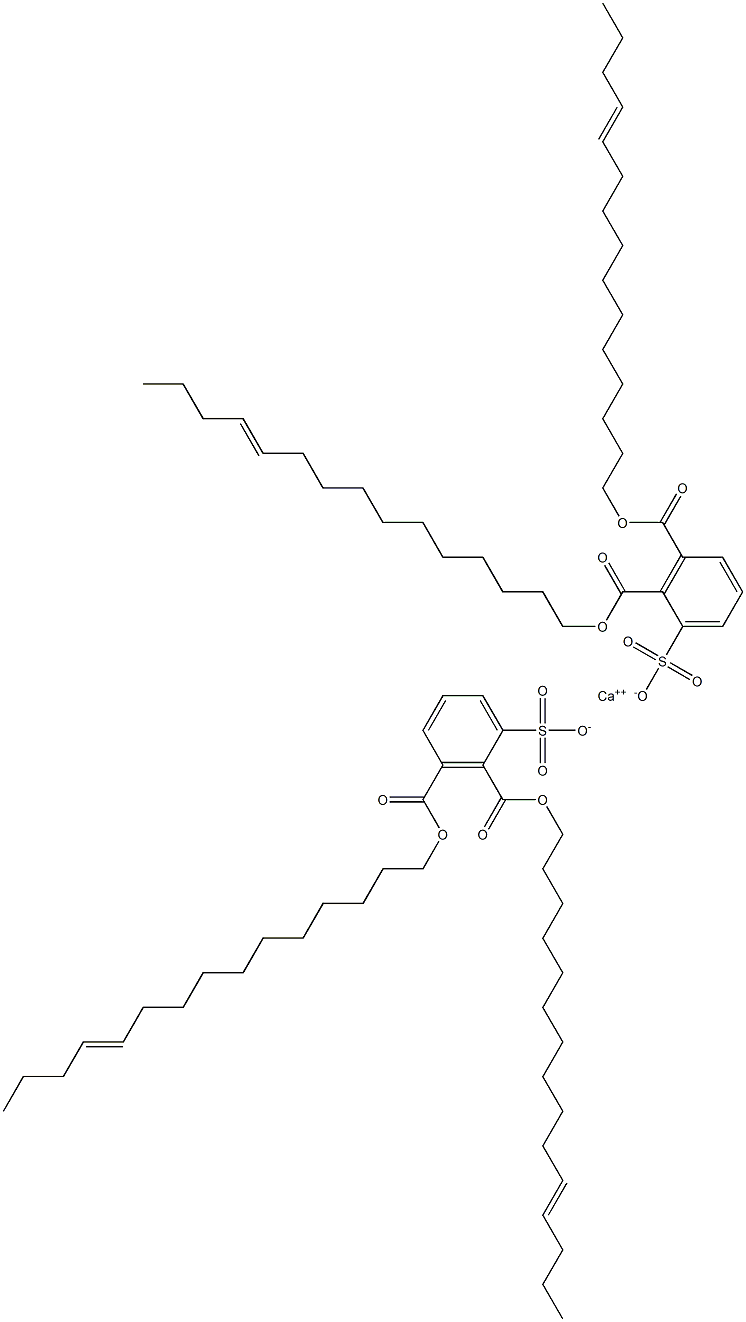 Bis[2,3-di(11-pentadecenyloxycarbonyl)benzenesulfonic acid]calcium salt Struktur