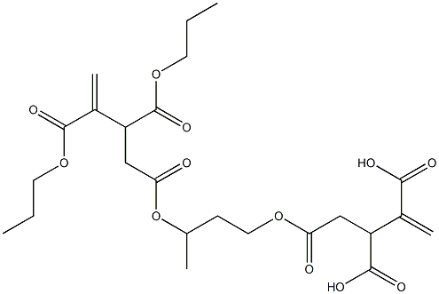 4,4'-[1-Methyl-1,3-propanediylbis(oxycarbonyl)]bis(1-butene-2,3-dicarboxylic acid dipropyl) ester Struktur