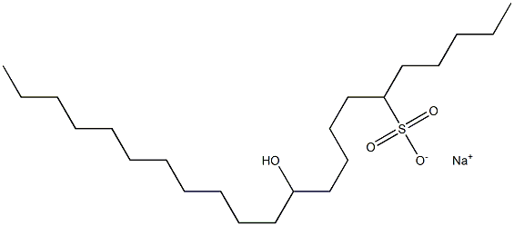 11-Hydroxydocosane-6-sulfonic acid sodium salt Struktur