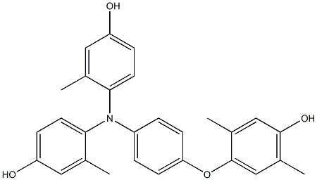 N,N-Bis(4-hydroxy-2-methylphenyl)-4-(4-hydroxy-2,5-dimethylphenoxy)benzenamine Struktur