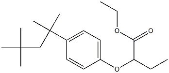 2-[4-(1,1,3,3-Tetramethylbutyl)phenoxy]butyric acid ethyl ester Struktur