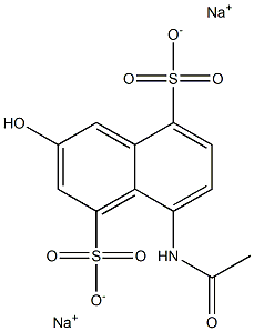 8-Acetylamino-3-hydroxy-1,5-naphthalenedisulfonic acid disodium salt Struktur