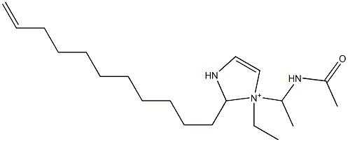 1-[1-(Acetylamino)ethyl]-1-ethyl-2-(10-undecenyl)-4-imidazoline-1-ium Struktur