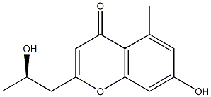 2-[(R)-2-Hydroxypropyl]-5-methyl-7-hydroxychromone Struktur