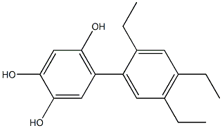 5-(2,4,5-Triethylphenyl)benzene-1,2,4-triol Struktur