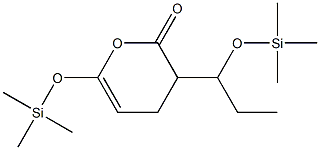 3,4-Dihydro-6-(trimethylsiloxy)-3-[1-(trimethylsiloxy)propyl]-2H-pyran-2-one Struktur