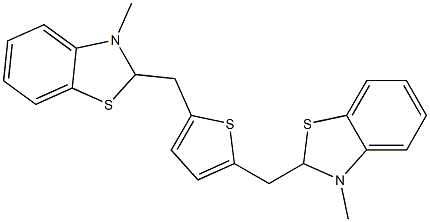 2,2'-(Thiophene-2,5-diylbismethylene)bis(2,3-dihydro-3-methylbenzothiazole) Struktur