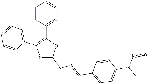 4-(Methylnitrosoamino)benzaldehyde (4,5-diphenyloxazol-2-yl)hydrazone Struktur