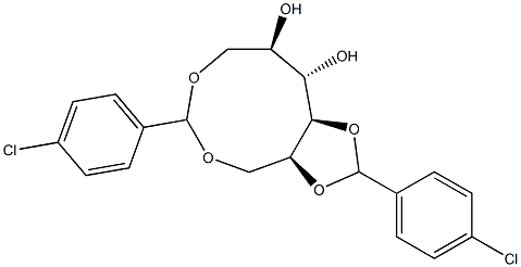 1-O,6-O:4-O,5-O-Bis(4-chlorobenzylidene)-L-glucitol Struktur