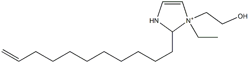 1-Ethyl-1-(2-hydroxyethyl)-2-(10-undecenyl)-4-imidazoline-1-ium Struktur