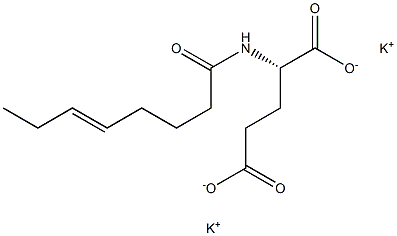 N-(5-Octenoyl)glutamic acid dipotassium salt Struktur