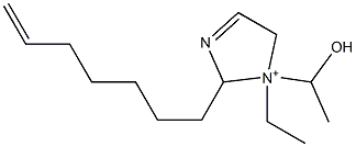 1-Ethyl-2-(6-heptenyl)-1-(1-hydroxyethyl)-3-imidazoline-1-ium Struktur