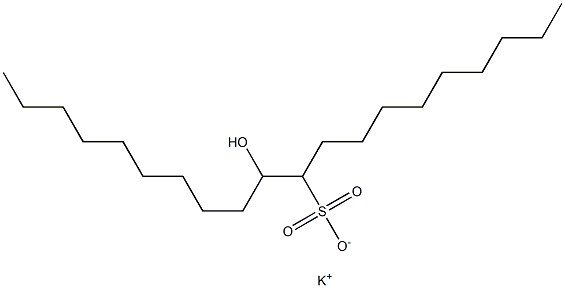 11-Hydroxyicosane-10-sulfonic acid potassium salt Struktur