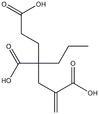 1-Hexene-2,4,6-tricarboxylic acid 4-propyl ester Struktur