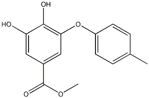 3,4-Dihydroxy-5-(4-methylphenoxy)benzoic acid methyl ester Struktur