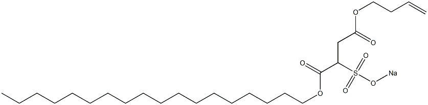 2-(Sodiosulfo)succinic acid 1-octadecyl 4-(3-butenyl) ester Struktur