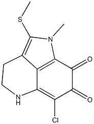 6-Chloro-1,3,4,5-tetrahydro-1-methyl-2-methylthiopyrrolo[4,3,2-de]quinoline-7,8-dione Struktur