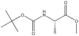 N-(tert-Butyloxycarbonyl)-L-alanine methyl ester Struktur