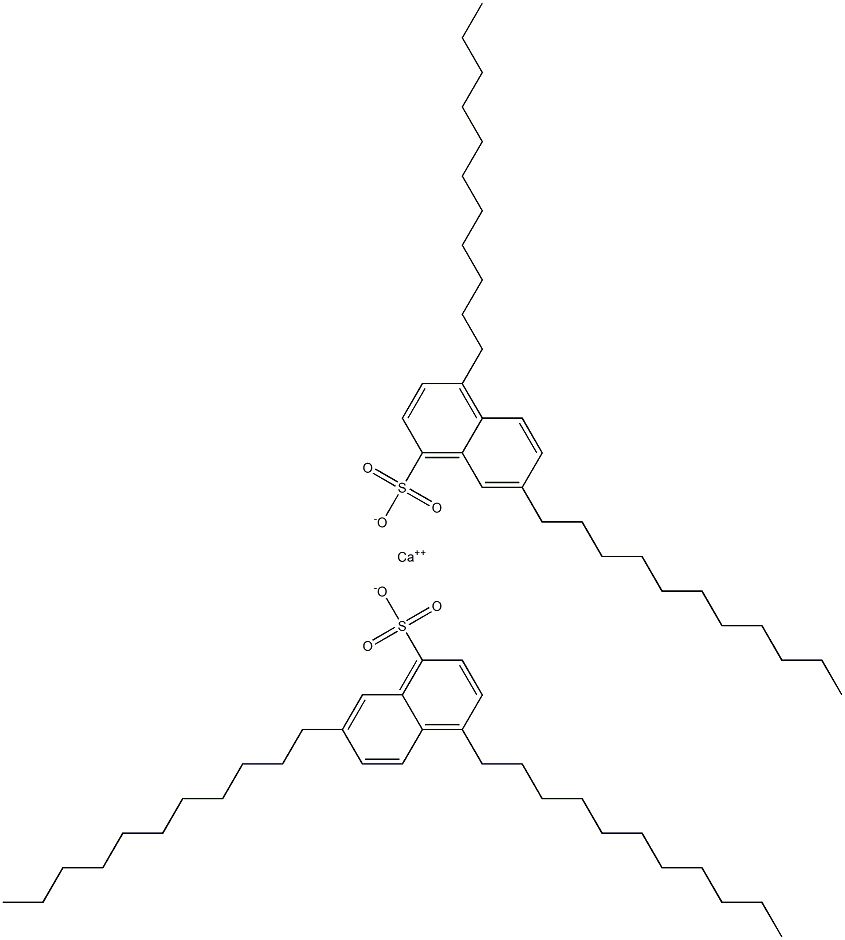 Bis(4,7-diundecyl-1-naphthalenesulfonic acid)calcium salt Struktur