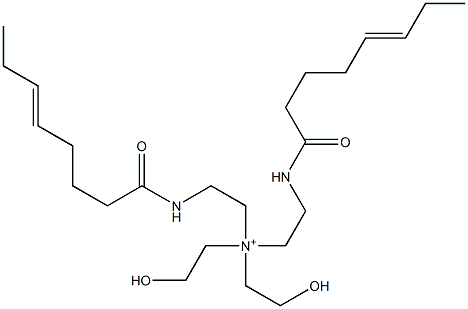 N,N-Bis(2-hydroxyethyl)-2-(5-octenoylamino)-N-[2-(5-octenoylamino)ethyl]ethanaminium Struktur