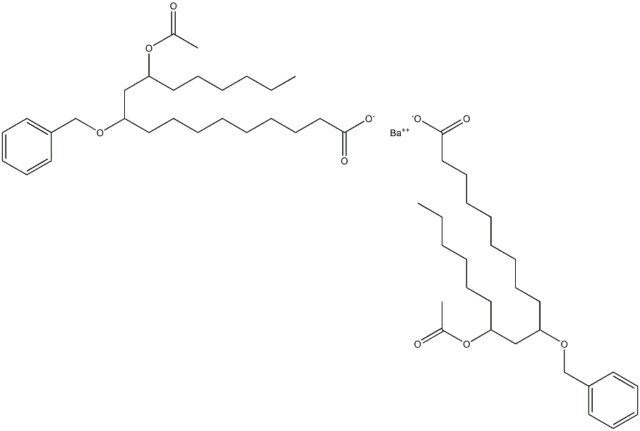 Bis(10-benzyloxy-12-acetyloxystearic acid)barium salt Struktur