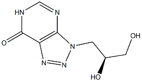 3,6-Dihydro-3-[(S)-2,3-dihydroxypropyl]-7H-1,2,3-triazolo[4,5-d]pyrimidin-7-one Struktur