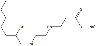 3-[N-[2-[N-(2-Hydroxyheptyl)amino]ethyl]amino]propionic acid sodium salt Struktur