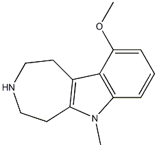 1,2,3,4,5,6-Hexahydro-10-methoxy-6-methylazepino[4,5-b]indole Struktur