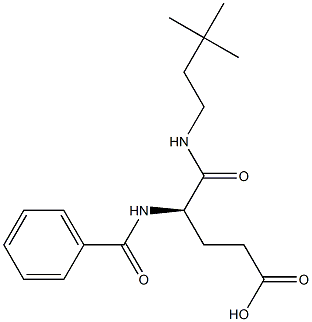 (R)-4-(Benzoylamino)-5-oxo-5-(3,3-dimethylbutylamino)valeric acid Struktur