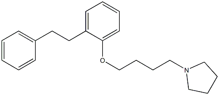 1-[4-[2-(2-Phenylethyl)phenoxy]butyl]pyrrolidine Struktur