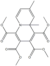 8,9a-Dimethyl-9aH-quinolizine-1,2,3,4-tetracarboxylic acid tetramethyl ester Struktur