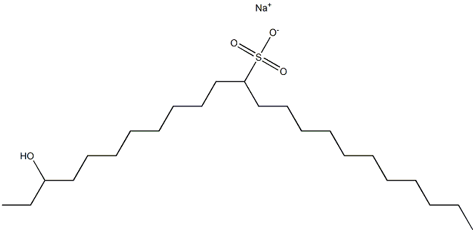 3-Hydroxytricosane-12-sulfonic acid sodium salt Struktur