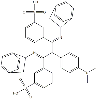 3,3'-[4-Dimethylaminophenylmethylenebis[4,1-phenylene(ethylimino)methylene]]bis(benzenesulfonic acid) Struktur