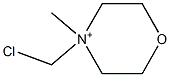 4-(Chloromethyl)-4-methylmorpholinium Struktur