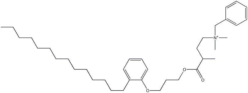 N,N-Dimethyl-N-benzyl-N-[3-[[3-(2-tetradecylphenyloxy)propyl]oxycarbonyl]butyl]aminium Struktur